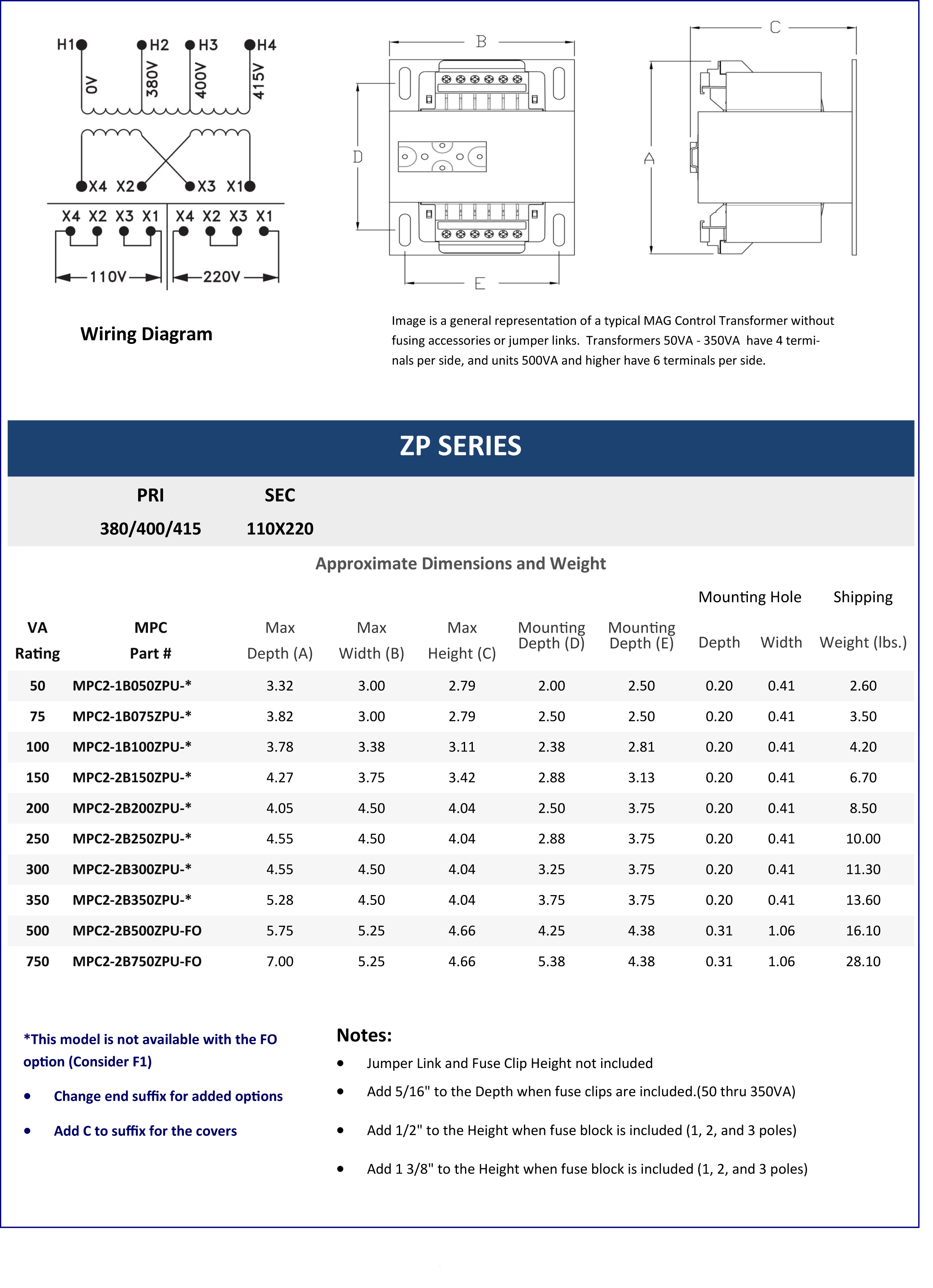 ZP Series Data Sheet